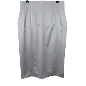 Victoria’s Secret Body By Victoria Pencil Skirt Gray Stretch Slit Zip Career 14